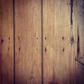 Full frame close up texture of the planks of an old wooden door Royalty Free Stock Photo