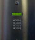 Full frame of a digital door code lock Royalty Free Stock Photo