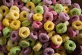 Close-up of froot loops Royalty Free Stock Photo