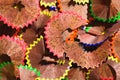 full frame image of colorful pencil shavings Royalty Free Stock Photo