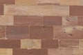 Full frame image of the old beige brick wall. For background, poster, loft style, texture, plenty place for text. Royalty Free Stock Photo