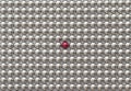 Full Frame of Metal Magnetic Balls for background. The Neocube Spheres with one red sphere. Stand out of the crowd Royalty Free Stock Photo