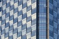 Full frame of modern glass steel architecture
