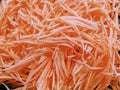 Orange Background Fresh Sliced Carrots Royalty Free Stock Photo