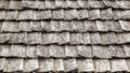 Full frame photo of wooden roof tile of old house Royalty Free Stock Photo