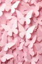 Full frame of pink butterflies, created using generative ai technology