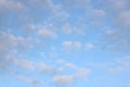 Full frame of pretty blue sky with pale grey cloud formation Royalty Free Stock Photo