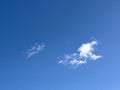 Full frame of pretty blue sky with unusual scudding cloud formation Royalty Free Stock Photo