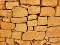 Full frame of rich and varied texture close up. Old brown cement surface. Texture of mud brick wall. Natur background. Texture of Royalty Free Stock Photo