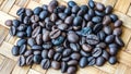 Full frame of roasted coffee beans for the background Royalty Free Stock Photo