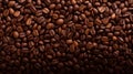 Full frame of roasted coffee beans. AI Generated Image