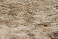 Full frame shot of beach sand with shoe prints Royalty Free Stock Photo