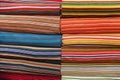 Full frame shot of multicolored fabric bolts Royalty Free Stock Photo