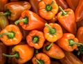 Full frame shot of orange bell peppers