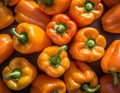 Full frame shot of orange bell peppers