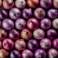 Full frame shot of purple onions, fresh produce background