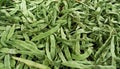 green peas pods on sale at the market. Good as background Royalty Free Stock Photo