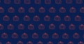 Full frame shot of squash pattern on blue background with copy space Royalty Free Stock Photo