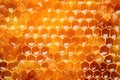 Full Frame Shot of Textured Beeswax: Concept for Sustainable Natural Products, Unique Geometric Patterns, and Honeyed Food Texture