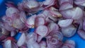 Full frame sliced onion surface Royalty Free Stock Photo