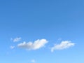 Full frame of pretty blue sky with unusual scudding cloud formation Royalty Free Stock Photo