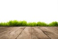 full frame of wooden planks and sward background,