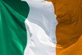 Full framed irish flag floating