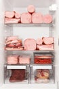 Full fridge of meat. Carnivore diet