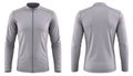 Gray Long-Sleeve Zip-Up Jacket Mockup Royalty Free Stock Photo