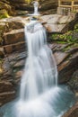 Full frontal view of the Sabbaday Falls on Sabbaday Brook.New Hampshire.USA