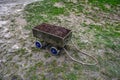 Full garden cart with humus