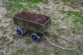 Full garden cart with humus