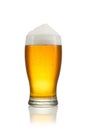 Full glass of beer on white background Royalty Free Stock Photo