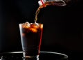 Full glass of cola Royalty Free Stock Photo