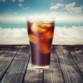 Full glass of cola Royalty Free Stock Photo