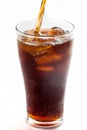 Full glass of cola, isolated Royalty Free Stock Photo