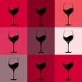Full Glass of Red Wine Background Vector Illustration Royalty Free Stock Photo