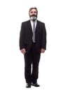 Successful bearded man in a business suit. isolated on a white Royalty Free Stock Photo