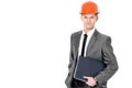 In full growth.young engineer architect with laptop Royalty Free Stock Photo