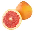 Full and half grapefruit Royalty Free Stock Photo