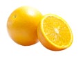 A Full & Half Orange Royalty Free Stock Photo