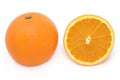 Full and Half Orange Royalty Free Stock Photo