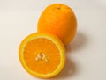 A Full & Half Orange Royalty Free Stock Photo