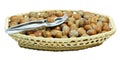 Full hazelnuts basket