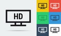 Full HD monitor icon Royalty Free Stock Photo