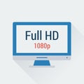 Full HD monitor icon Royalty Free Stock Photo