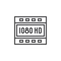 Full hd 1080 outline icon Royalty Free Stock Photo