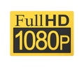 Full HD 1080p Icon Isolated Royalty Free Stock Photo