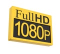 Full HD 1080p Icon Isolated Royalty Free Stock Photo