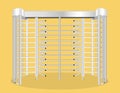 Full height turnstile Access Control Entrance. Security gates Vector illustration